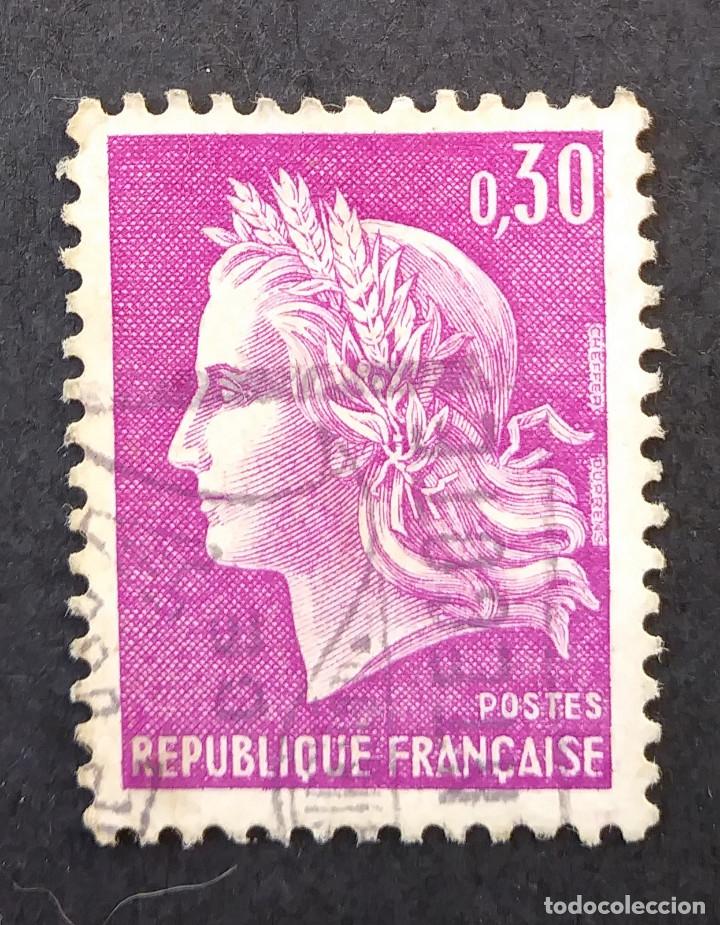 Sellos: 1967 Francia Marianne - Foto 1