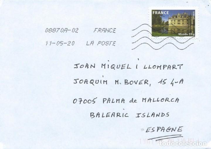 Francobolli: 2020. FRANCIA/FRANCE. SOBRE CIRCULADO. EDIFICIOS. MONUMENTOS. TURISMO.