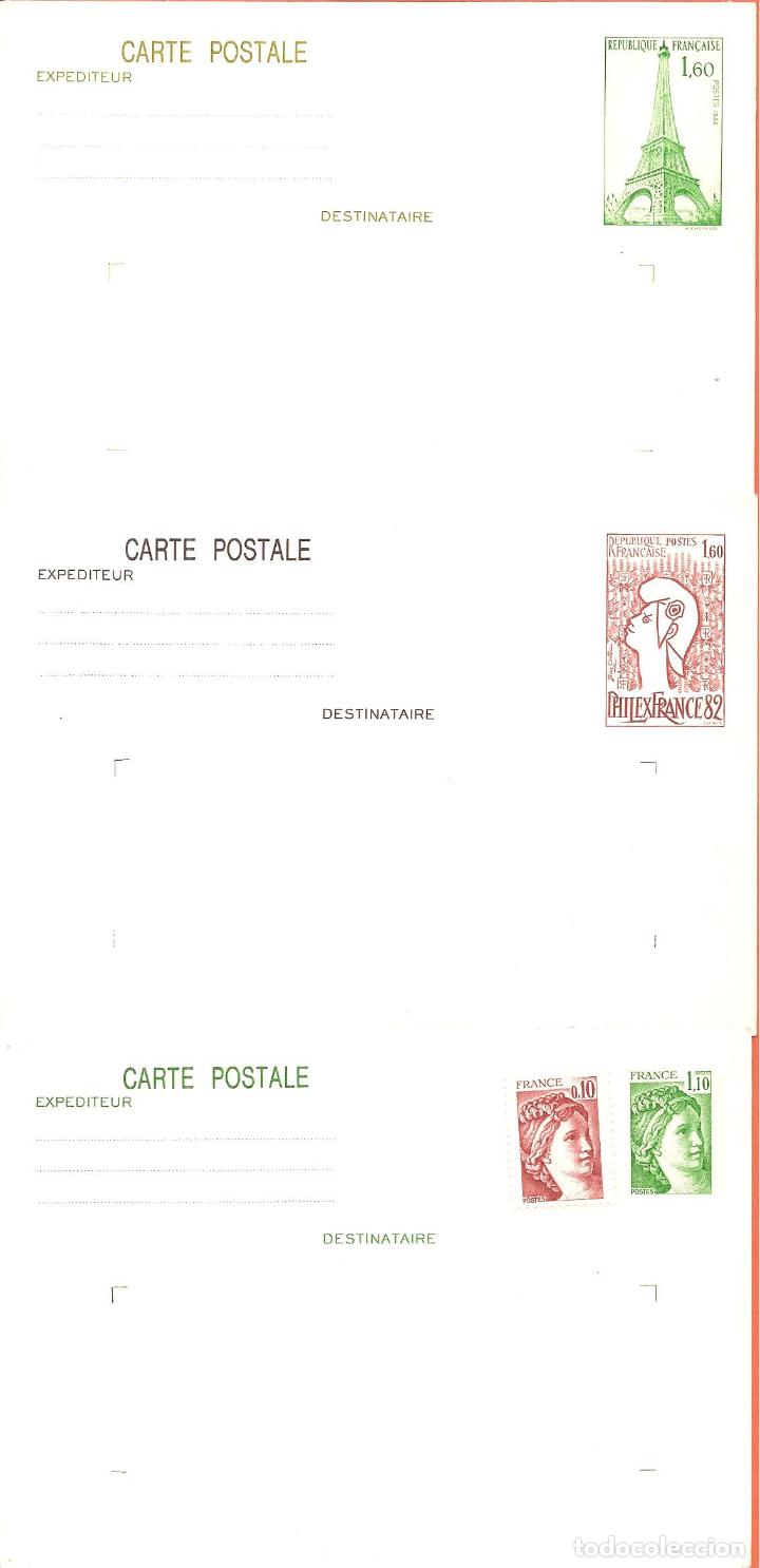 Sellos: 3 ENTEROS POSTALES, FRANCIA, SIN USAR - Foto 1