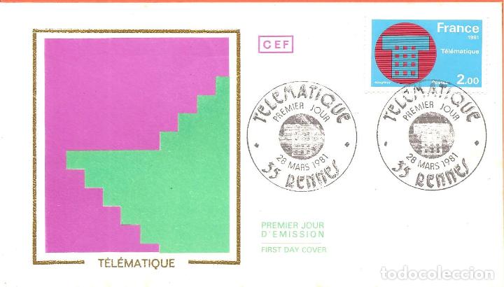 Sellos: SPD -FDC, FRANCIA, 1981, TELEM&Aacute;TIC - Foto 1