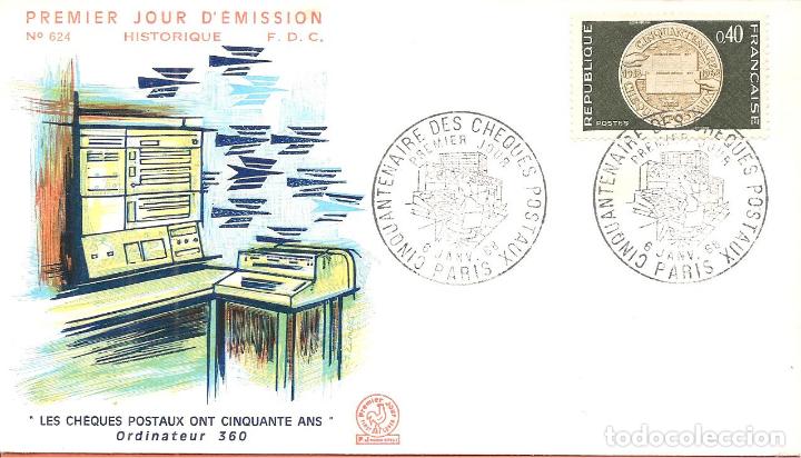 Sellos: SPD -FDC, FRANCIA, 1968, LOS CHEQUES POSTALES - Foto 1