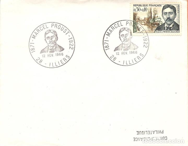 Sellos: SPD -FDC FRANCIA, 1966, MARCEL PROUST - Foto 1