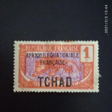 Sellos: R.F. AFRICA ECUATORIAL TCHAD 1 CENTS AÑO 1924 NUEVO.. Lote 240491075
