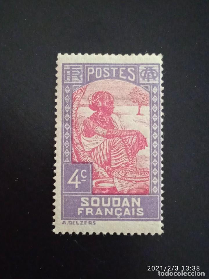 Sellos: R.F. AFRICA OCCIDENTAL SOUDAN 4 CENT A&Ntilde;O 1930 NUEVO.
