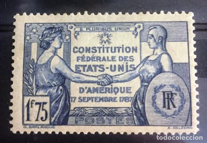 Sellos: Francia, sequiacentenario Constitucion EEUU - Foto 1