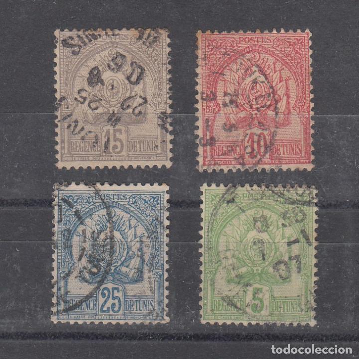 Sellos: T&Uacute;NEZ protectorado franc&eacute;s 22/5 usada, - Foto 1