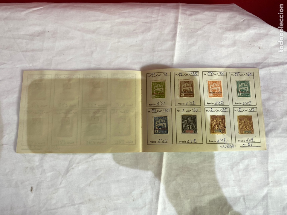 Sellos: Álbum de sellos colonias Francia asía coleccion 60 sellos clasificados. Ver fotos - Foto 8 - 261781380