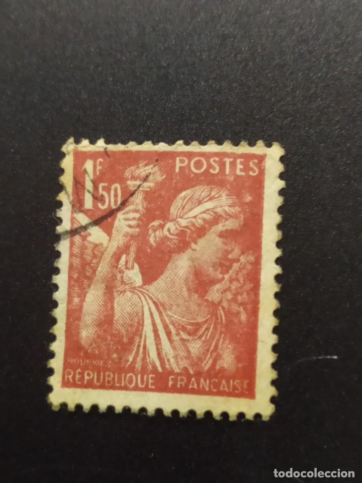 Sellos: ## Francia usado 1939 Iris 1,5f ## - Foto 1