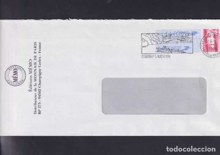 Sellos: -FRANCIA 2806 IMPRESO EN SOBRE, circulada matasellos RODILLO CONMEMORATIVO 94 CHAMPIGNY s/ MARNE PAL