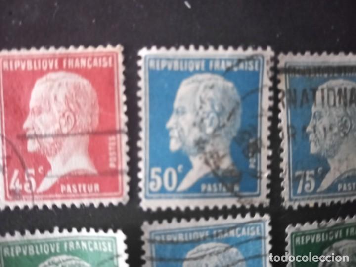 Sellos: LOTE DE SELLOS REPUBLICA FRANCESA. Pasteur - Foto 3
