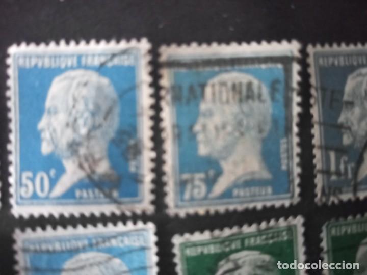 Sellos: LOTE DE SELLOS REPUBLICA FRANCESA. Pasteur - Foto 4