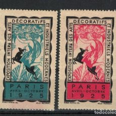 Sellos: R18/ 2 VIÑETAS DE PARIS DE 1925, SEGUN FOTO. Lote 348382223