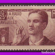 Sellos: FRANCIA 1938 A BENEFICIO DE LA OBRA ”LA RADIO AUX AVENGLES”. YVERT Nº 418 *. Lote 353850893