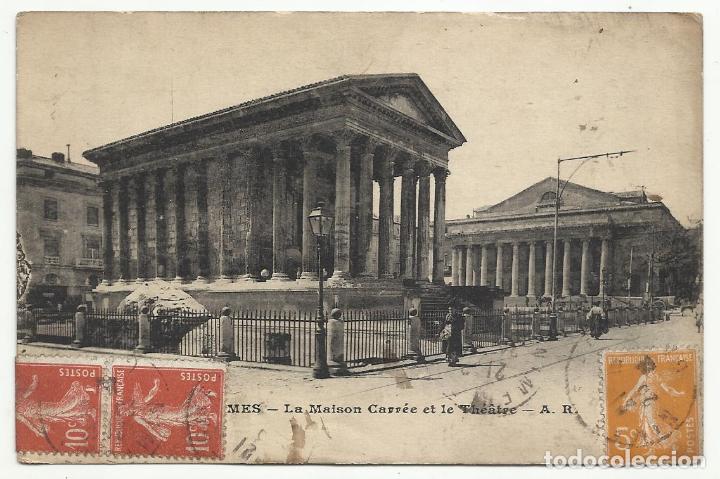 Sellos: postal nimes circulada a paris - Foto 1
