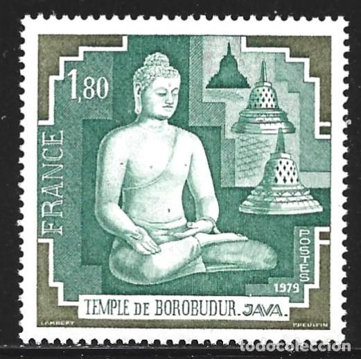 Sellos: FRANCIA 2036** - A&Ntilde;O 1979 - TEMPLO DE BOROBUDUR, JAVA - Foto 1