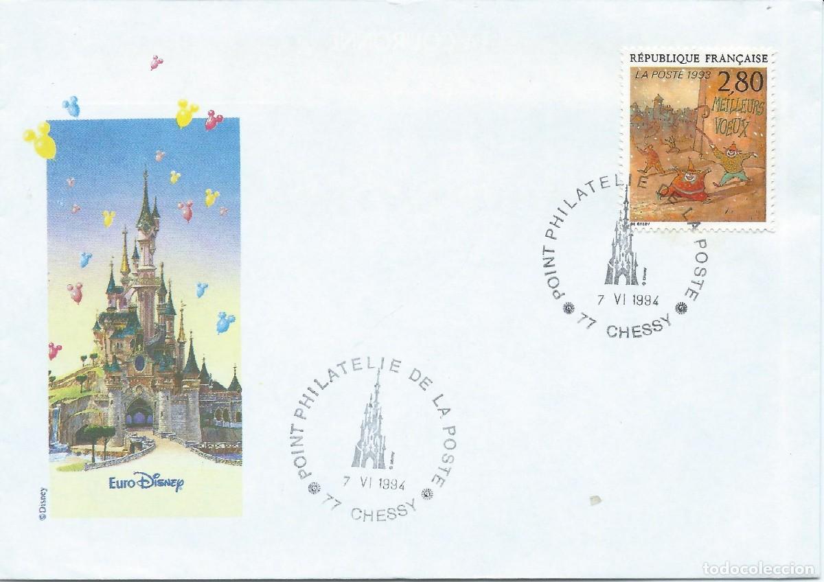 Sellos: 1994. FRANCIA/FRANCE. MATASELLOS/POSTMARK. EURO DISNEY. INFANCIA/CHILDREN. CUENTOS/TALES.