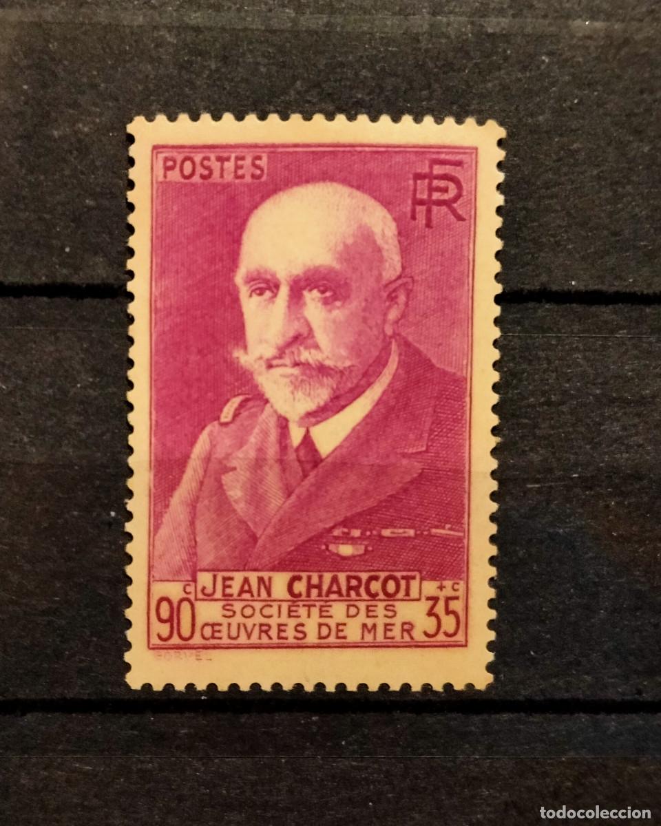 Briefmarken: Francia 1938 1939 Yvert 377A MH* Beneficio Sociedad trabajos del Mar J. Charcot M&eacute;dico Navegante