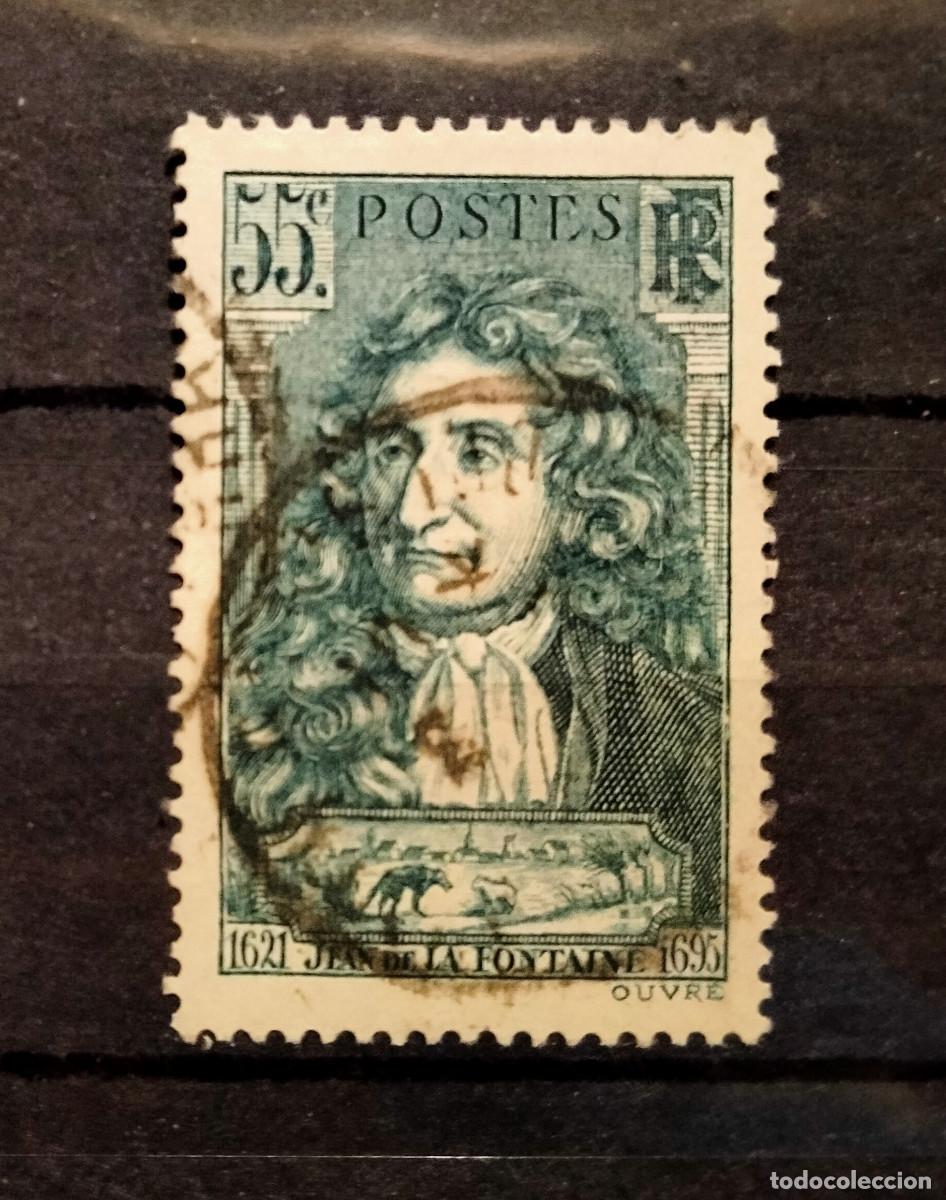 Briefmarken: Francia 1938 Yvert 397 Usado Jean de la Fontaine fabulista escritor
