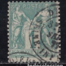 Sellos: FRANCIA, 1876-78 YVERT Nº 61, 1 C. VERDE, [TIPO I.]. Lote 377348909