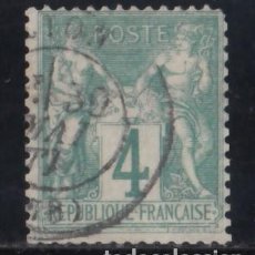 Sellos: FRANCIA, 1876-78 YVERT Nº 63, 4 C. VERDE, [TIPO I.]. Lote 377349044