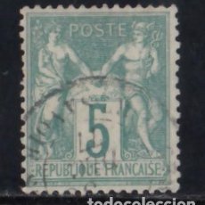 Sellos: FRANCIA, 1876-78 YVERT Nº 64, 5 C. VERDE, [TIPO I.]. Lote 377349139