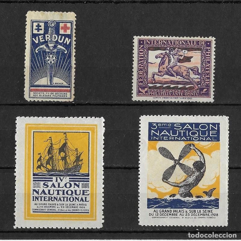Sellos: FRANCIA CONJUNTO DE 4 VI&Ntilde;ETAS - Foto 1