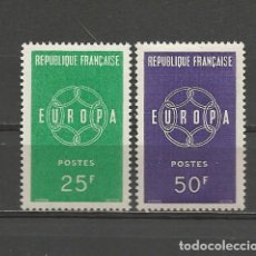 Francobolli: FRANCIA. YVERT 1218/19**. AÑO 1959. EUROPA. NUEVO SIN FIJASELLOS.