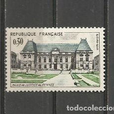 Francobolli: FRANCIA. YVERT 1351**. AÑO 1962. PALACIO DE JUSTICIA DE RENNES. NUEVO SIN FIJASELLOS.