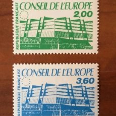 Sellos: FRANCIA / FRANCE 1987 - CONSEJO DE EUROPA CATÁLOGO YVERT 96/97 - EDIFICIO - NUEVOS. Lote 399837834
