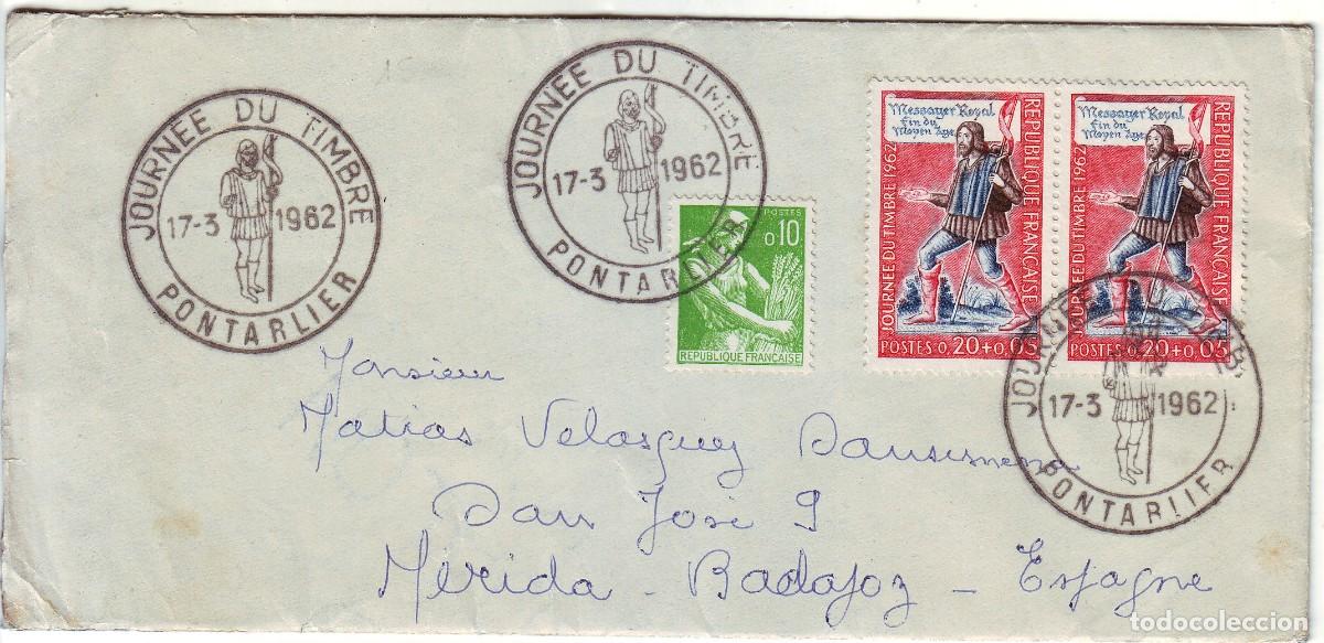 Sellos: SOBRE DE FRANCIA DE 1962 - Foto 1
