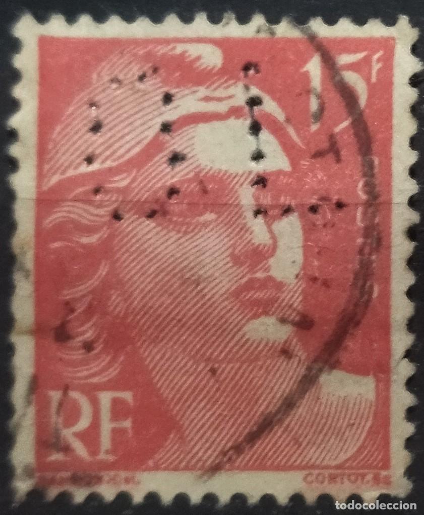Sellos: FRANCIA PERFIN - PERFORADO. USADO - USED. - Foto 1