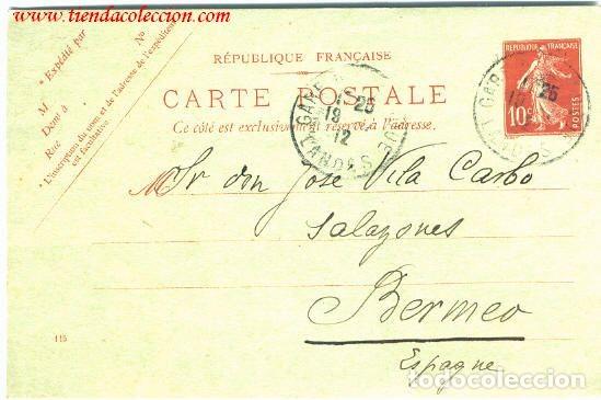 Sellos: Francia. Carte - Postale - Foto 1