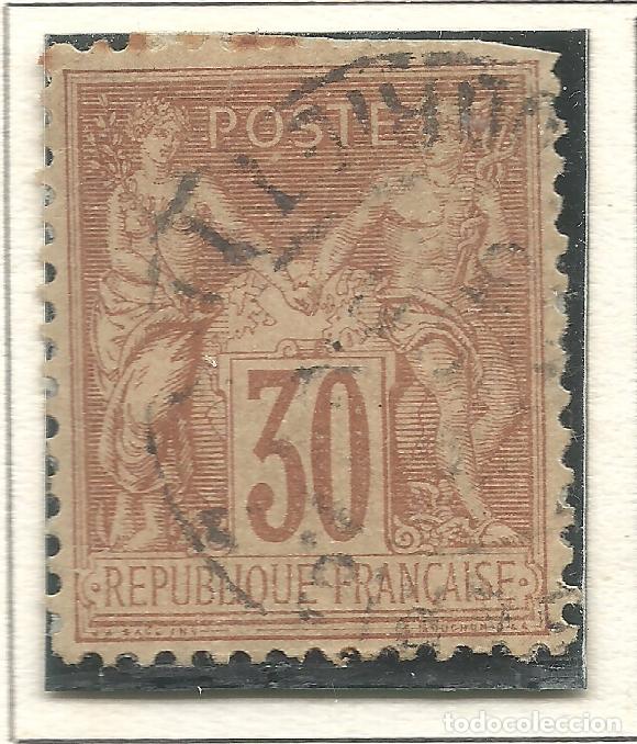 Briefmarken: SELLO FRANCIA YVERT 80 A&Ntilde;O 1876-77 USADO FIJASELLOS BRUN JAUNE