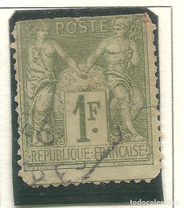 Timbres: SELLO FRANCIA YVERT 82 A&Ntilde;O 1876-78 USADO FIJASELLOS VERT OLIVE