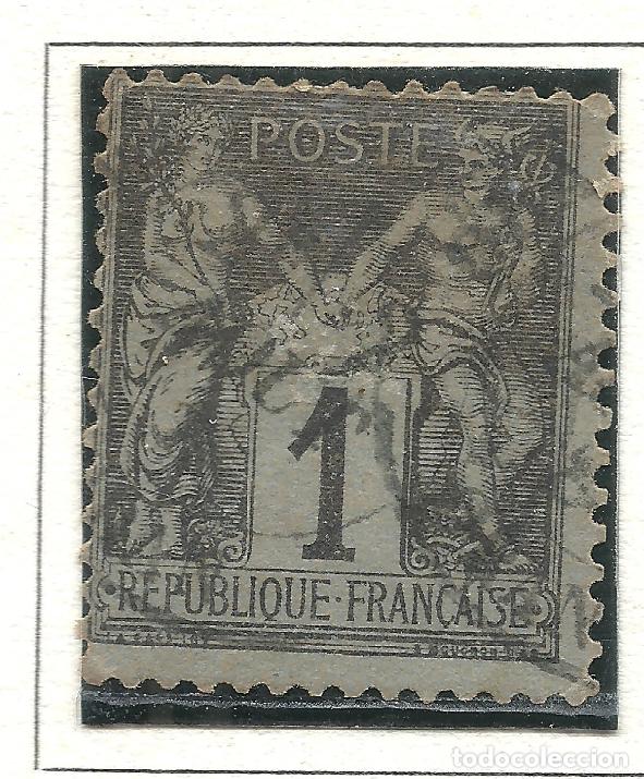 Briefmarken: SELLO FRANCIA YVERT 83 A&Ntilde;O 1877-80 USADO FIJASELLOS
