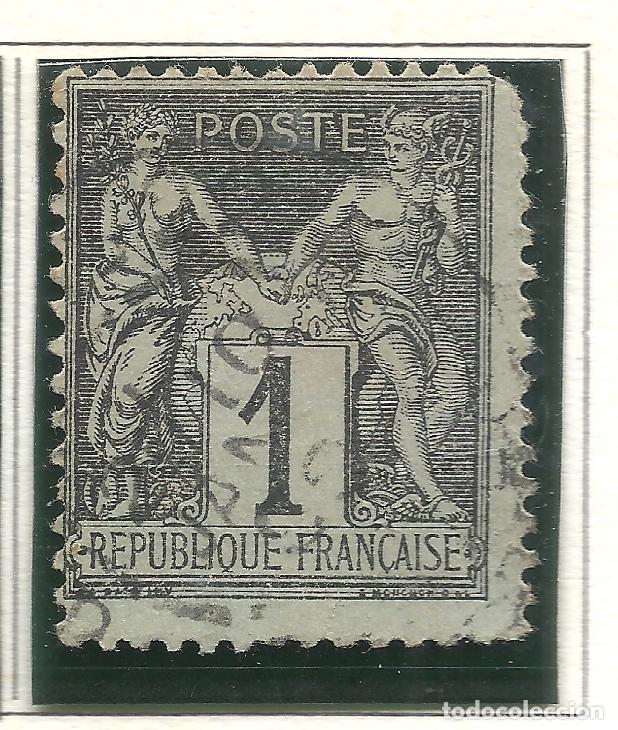 Briefmarken: SELLO FRANCIA YVERT 83 A&Ntilde;O 1877-80 USADO FIJASELLOS NOIR S GRIS