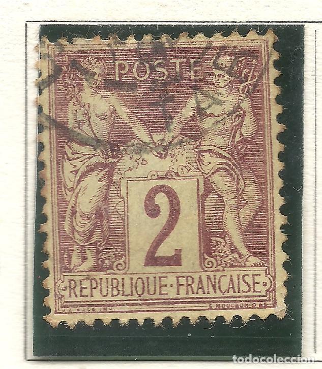 Timbres: SELLO FRANCIA YVERT 85 A&Ntilde;O 1877-80 USADO FIJASELLOS BRUN ROUGE