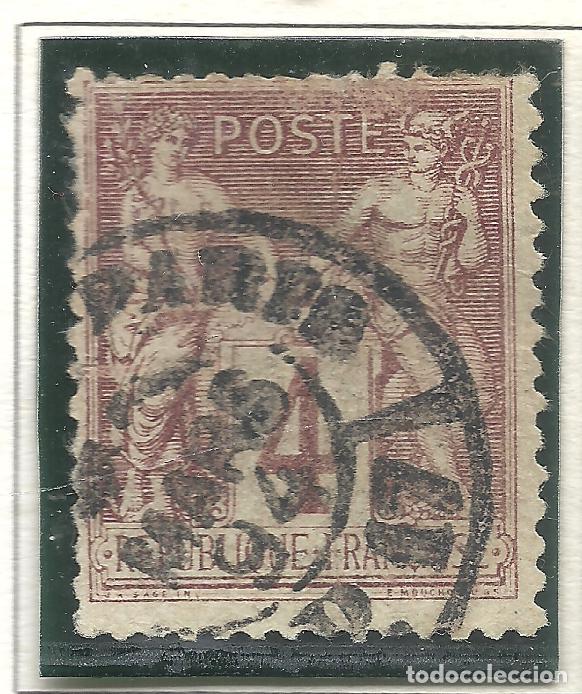 Timbres: SELLO FRANCIA YVERT 88 A&Ntilde;O 1877-80 USADO FIJASELLOS LILAS BRUN