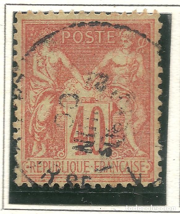 Timbres: SELLO FRANCIA YVERT 94 A&Ntilde;O 1877-80 USADO FIJASELLOS ROUGE ORANGE