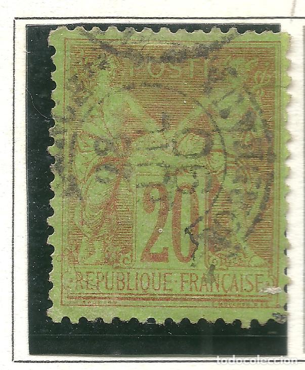 Sellos: SELLO FRANCIA YVERT 96 A&Ntilde;O 1884-90 USADO FIJASELLOS