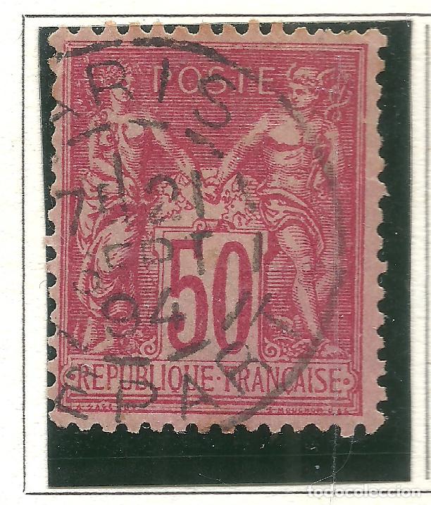 Sellos: SELLO FRANCIA YVERT 98 a&Ntilde;O 1884-90 USADO FIJASELLOS ROSE