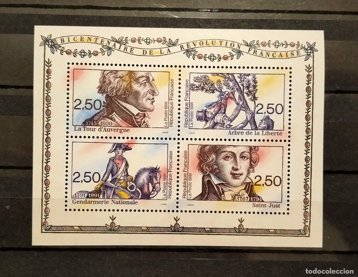 Stamps: Francia 1991 Yvert BF 13 (2700 - 2703) MNH** Hoja Bloque Bicentenario Revoluci&oacute;n Francesa