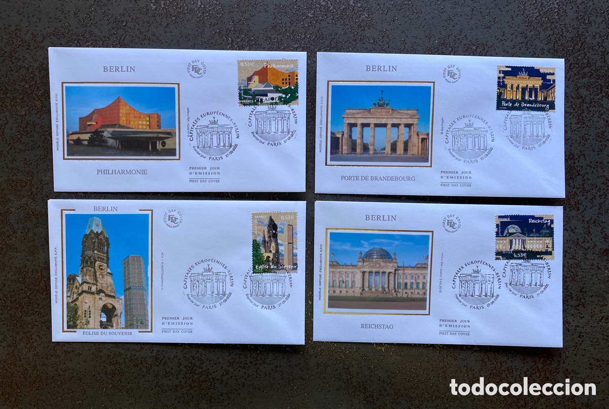 Sellos: Sellos, SPD, de Francia 2005 Yvert 3810/13 Edificios - Foto 1