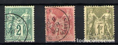 Sellos: Francia n&ordm; 74 y 81/82 - Foto 1