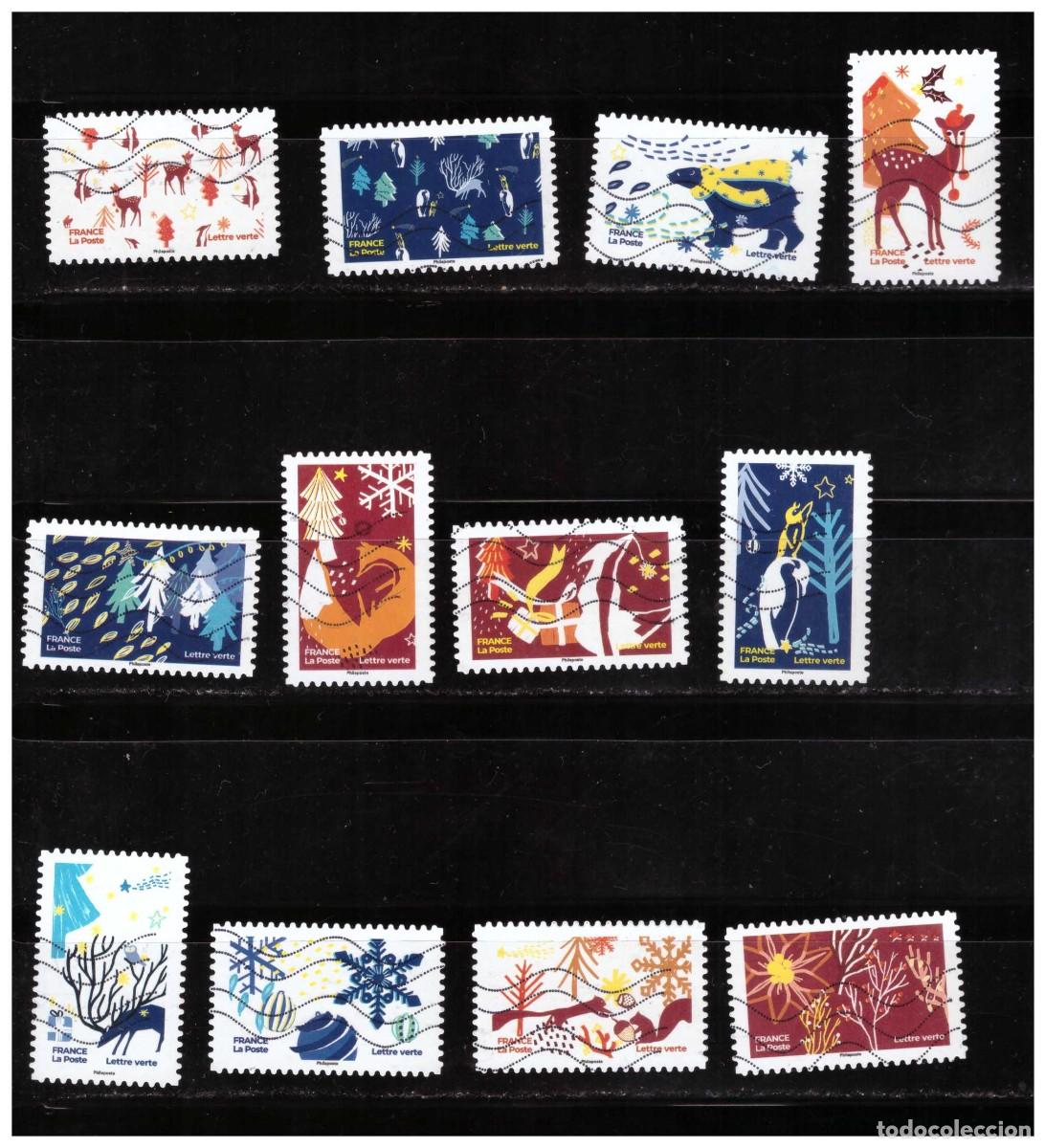Sellos: 2021 Serie Navidad Francia Adhesiva sellos usados yvert A2061 art 6