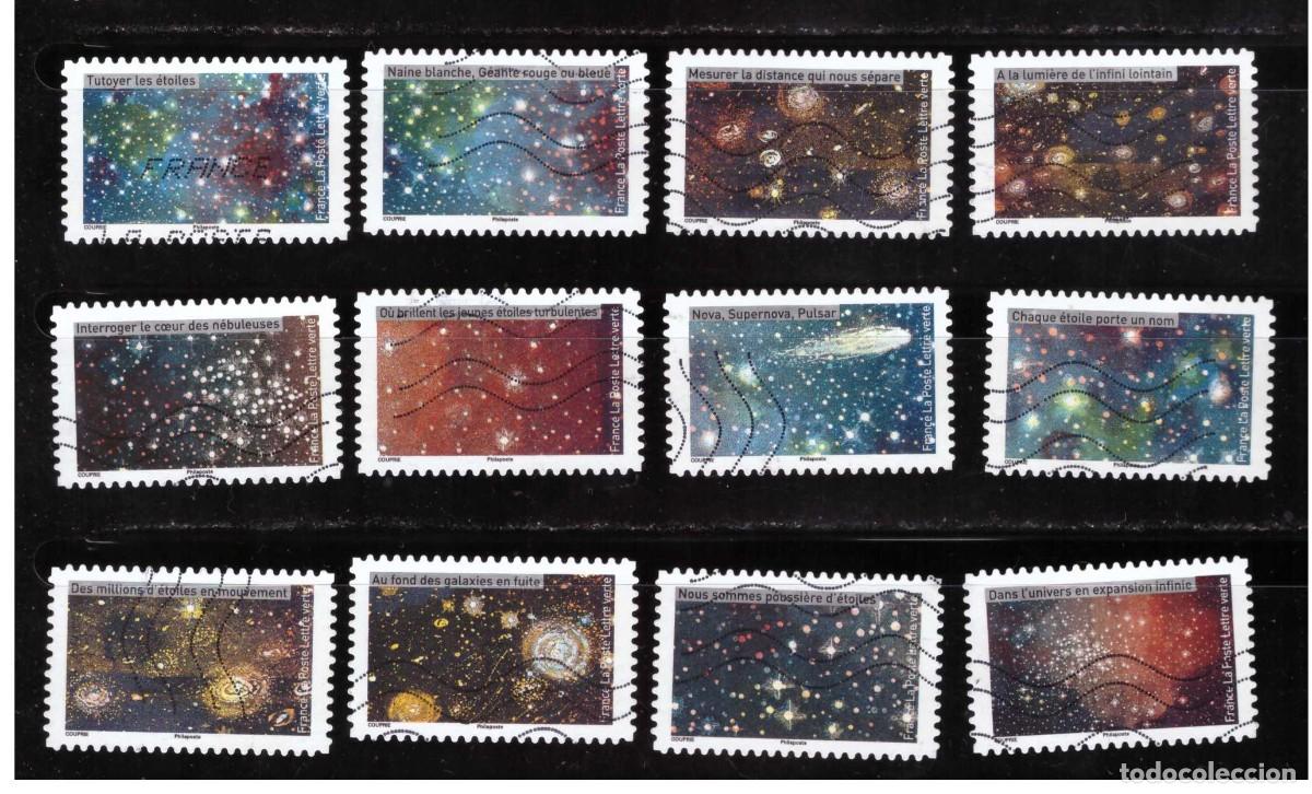 Sellos: 2021 Aprendiendo estrellas Francia Adhesiva sellos usados Yvert AD 2049 al 2060 art 5