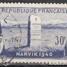Sellos: FRANCIA 1951 - YVERT 922 º USADO - NARVÍK 1940