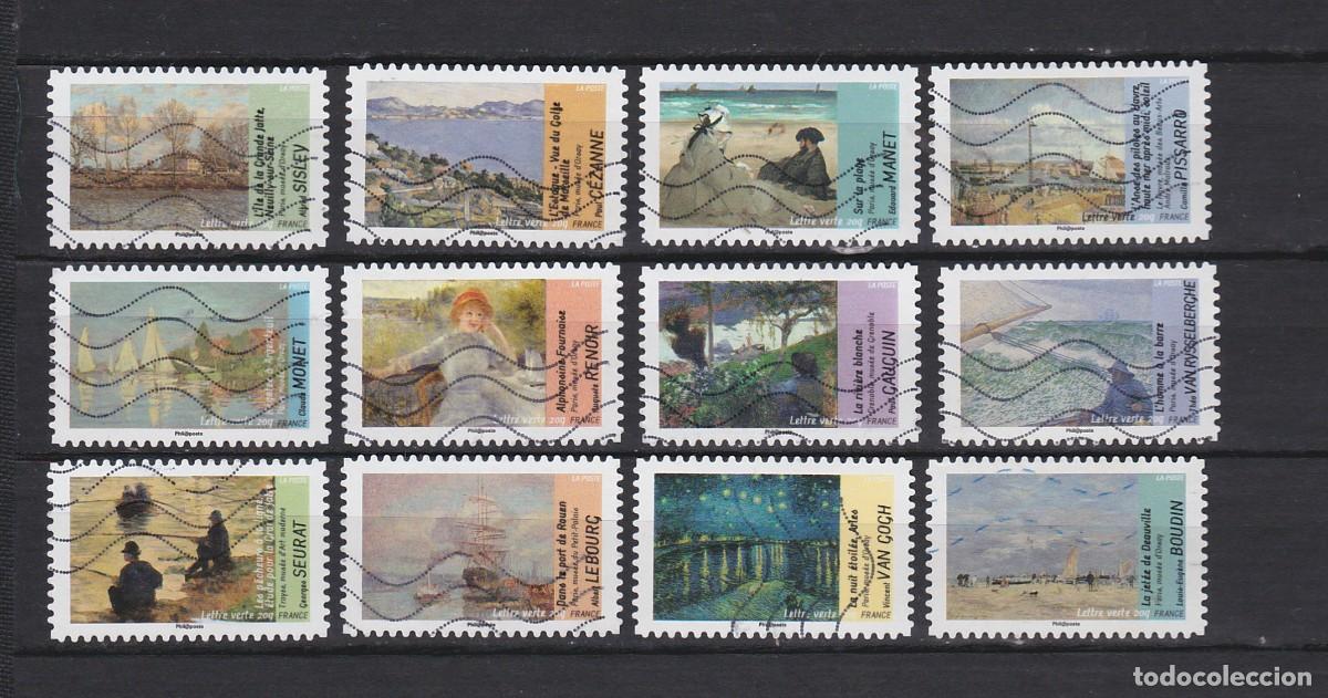 Selos: 2013 Serie Arte de Francia Adhesiva sellos usados yvert 825 al 836 art 3
