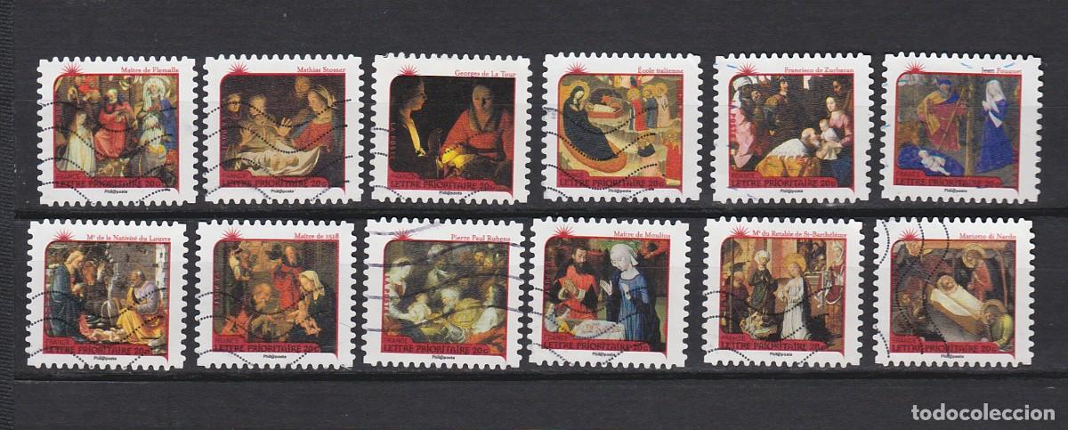 Briefmarken: 2011 Serie Navidad Francia Adhesiva sellos usados Yvert 621 al 632 art 1