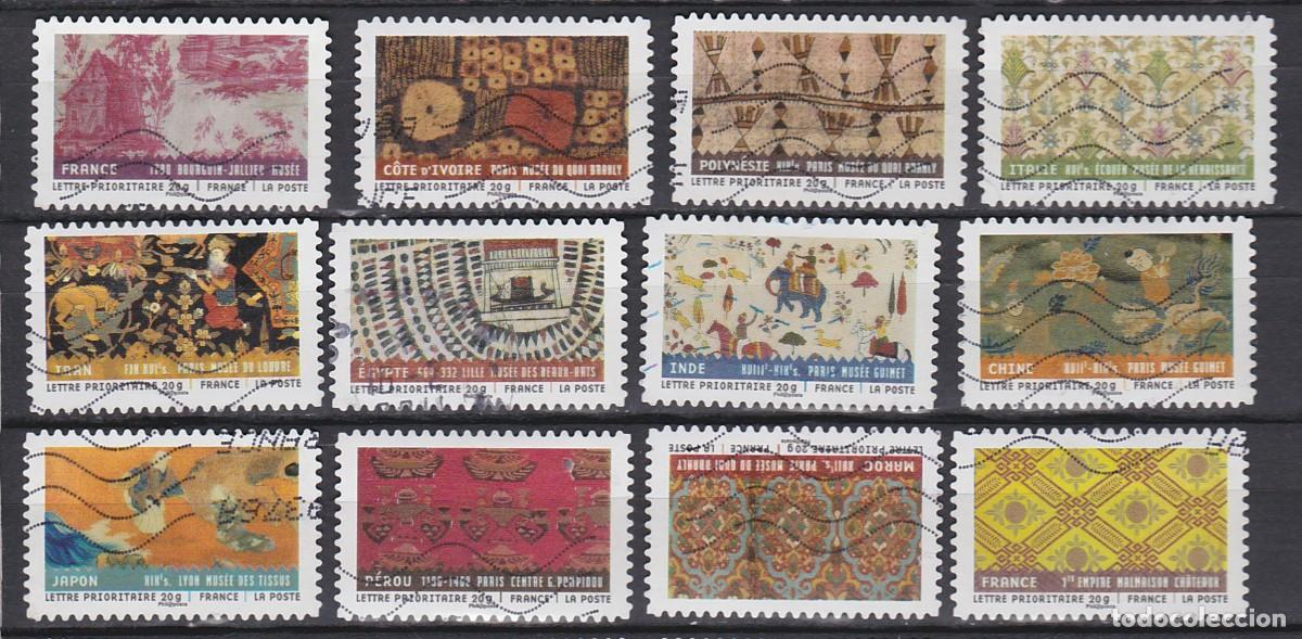 Briefmarken: 2011 Serie Tapices de Francia Adhesiva sellos usados Yvert AD 512 al 523 art 3